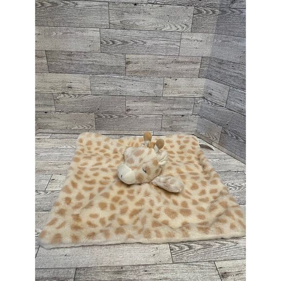 Kellytoy Giraffe Lovey 18x14”Stuffed Plush Security Blanket Soft Rattle Baby Toy - Picture 1 of 7